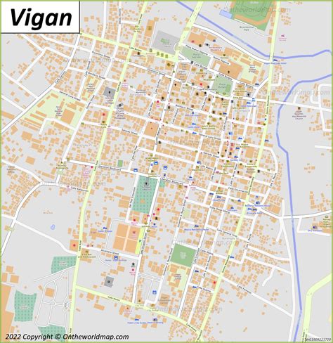 map of vigan city ilocos sur|City of Vigan Map .